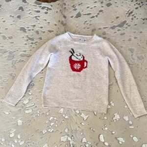 Cozy Sweater with Red Mug Design